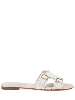 SANTONI: Белые шлёпанцы 