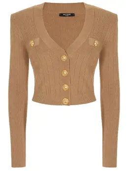 BALMAIN: Кардиган из вискозы 