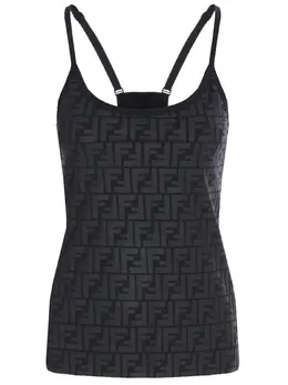 FENDI: Чёрный топ 