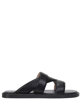 BOTTEGA VENETA: Чёрные шлёпанцы 