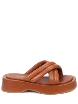 JULI TOO: Коричневые сабо 