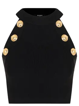 BALMAIN: Топ из вискозы 