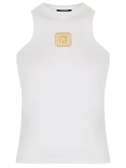 BALMAIN: Однотонный топ 