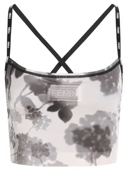 FENDI: Топ с принтом 