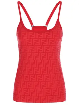 FENDI: Красный топ 