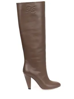 FENDI: Коричневые сапоги 