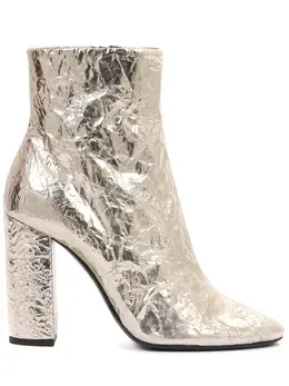 SAINT LAURENT: Золотые ботинки  Lou