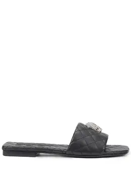 PHILIPP PLEIN: Чёрные шлёпанцы 