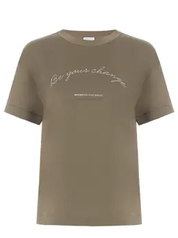 BRUNELLO CUCINELLI: Хлопковая футболка 