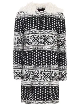 MONCLER: Пальто с принтом 