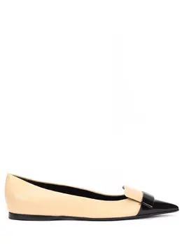 SERGIO ROSSI: Бежевые балетки 