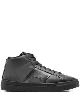 Santoni leather zip-fastening high-top sneakers 31174375