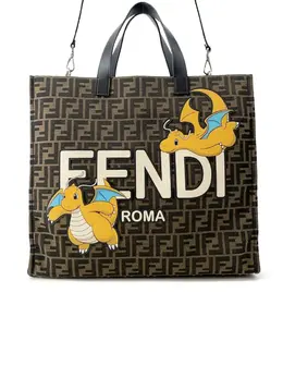 Fendi 2010-2025 FRGMT Pokemon Zucca Canvas Shopper Tote satchel 32571186