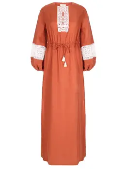 HOLY CAFTAN: Льняное платье 
