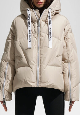 Khrisjoy: Бежевый пуховик 