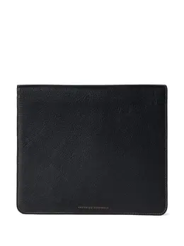 Сумка для ноутбука с тисненым логотипом Brunello Cucinelli, черный 20606807 | черный