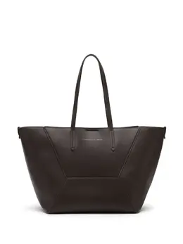 Brunello Cucinelli small BC Duo leather tote bag 24037666