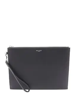 Saint Laurent leather zip clutch bag 32392235