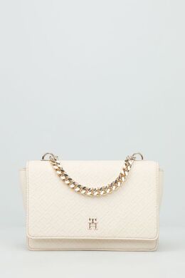 Tommy Hilfiger: Бежевая сумка  TH