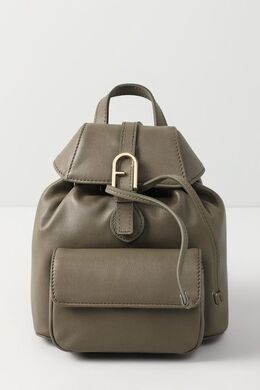 Furla: Рюкзак цвета хаки 