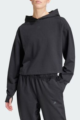 Adidas: Чёрная толстовка 