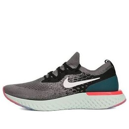 Кроссовки epic react flyknit 'gunsmoke teal' Nike, мультиколор aq0067-010 | gunsomke/white/green