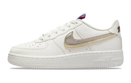 Кроссовки Nike Air Force 1 LV8 с двойной галочкой, серебристое золото (GS) dh9595-001