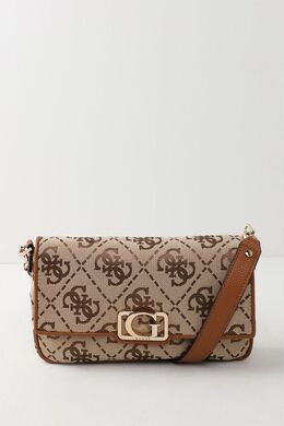 Guess: Бежевая сумка 