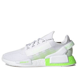 Кроссовки оригиналы nmd_r1 v2 Adidas, белый gx4985 | white/green