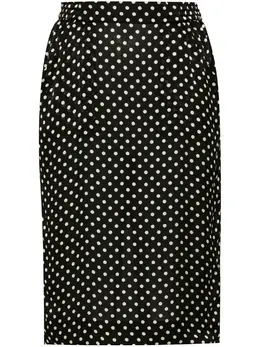 Saint Laurent: Юбка в горошек 