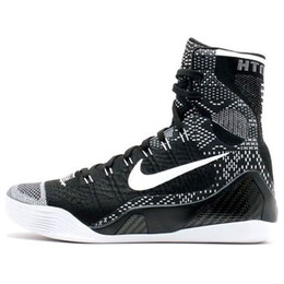 Кроссовки kobe 9 elite Nike, черный 704304-010 | black/white-mtllc gold