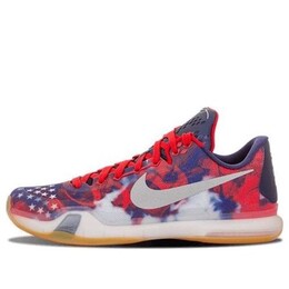 Кроссовки кобе 10 Nike, красный 705317-604 | red/blue/silver