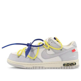 Кроссовки x off white dunk low Nike, серый dm1602-120 | gray/white