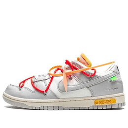 Кроссовки x off white dunk low Nike, серый dm1602-110 | gray/white