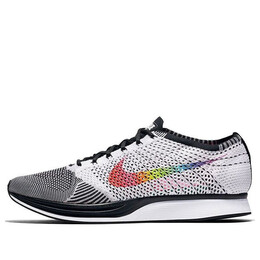 Кроссовки flyknit racer Nike, белый 902366-100 | white/multicolor/black/pink blast