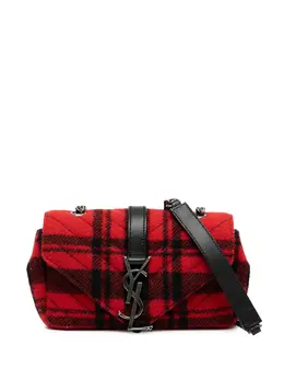 Saint Laurent 2015 Baby Chevron Tartan Wool Monogram Classic Chain Bag crossbody bag 32428268