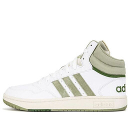 Кроссовки hoops 3.0 средние Adidas, белый gv9524 | white/green