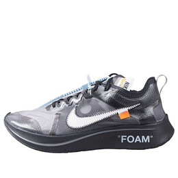 Кроссовки x off white zoom fly sp Nike, черный aj4588-001 | black/white-cone