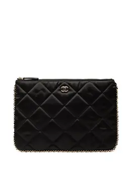 CHANEL Pre-Owned: Чёрный клатч 