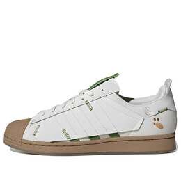 Кроссовки оригиналы superstar x melting sadness karoro hole Adidas, белый h06342 | white/green/brown