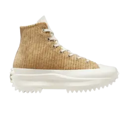 Кроссовки Converse Run Star Hike Platform High Striped Knit - Nomad Khaki, желто-коричневый a03253c | striped knit - nomad khaki