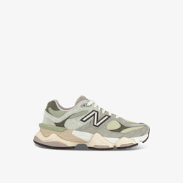 9060 кроссовки из кожи и сетки с фирменной нашивкой New Balance, зеленый r04317199 | olivine
