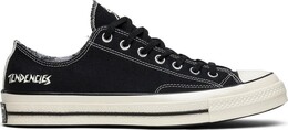 Кроссовки Converse Suicidal Tendencies x Chuck 70 OX Black White, черный 162881c | black