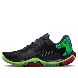 Кроссовки spawn 4 printed 'black' Under Armour, черный 3025345-002 | black/green/pink