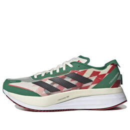 Кроссовки adizero boston 11 running shoes 'refuel' Adidas, белый gx6676 | chalk white/core black/bold green