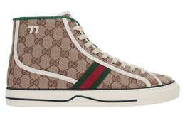 Кроссовки tennis 1977 high 'beige ebony' Gucci, бежевый 625807-hvk70-9765 | beige/ebony/green/red