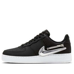 Кроссовки air force 1 '07 premium 'silver swoosh' Nike, черный cw6558-001 | black