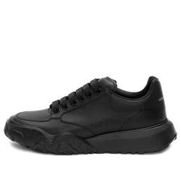 Кроссовки oversized court trainer 'black leather' Alexander McQueen, черный 634619wia981000 | black