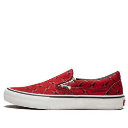 Кроссовки supreme x classic slip-on pro 'diamond plate red' Vans, красный vn0a347vteh | red