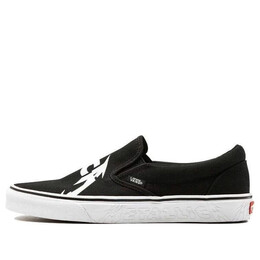 Кроссовки metallica x classic slip-on 'black white' Vans, черный vn0a38f7pzj | black